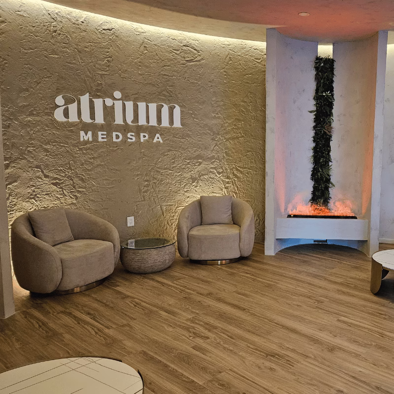 Bridal Party relaxation lounge at Atrium