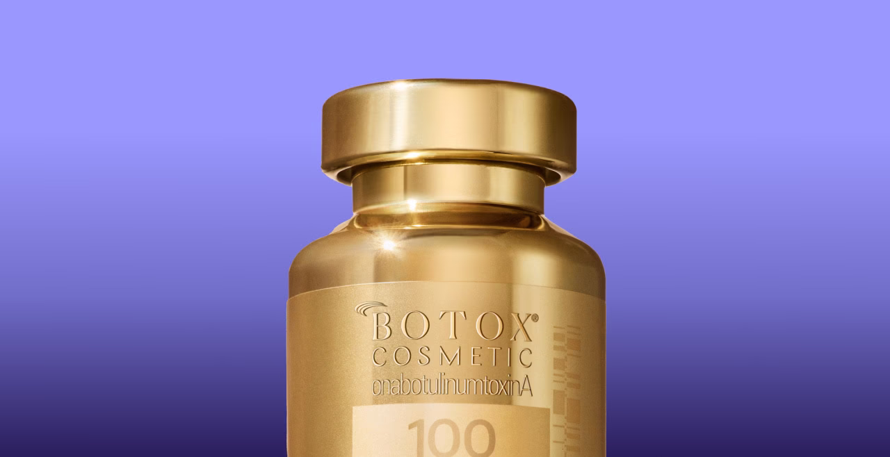 A gold vial of Botox.